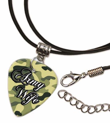 Army Wife plectrum ketting, sleutelhanger of oorbellen, Ophalen of Verzenden, Nieuw