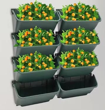 Verticale Tuin: 8x Wand Plantenbak Groen met Afwatering, Verzenden, Nieuw