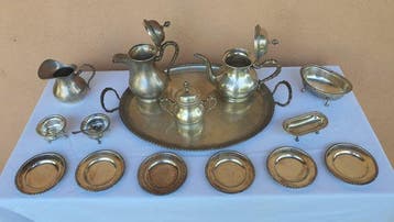 Koffie- en theeservies (16) - .800 zilver