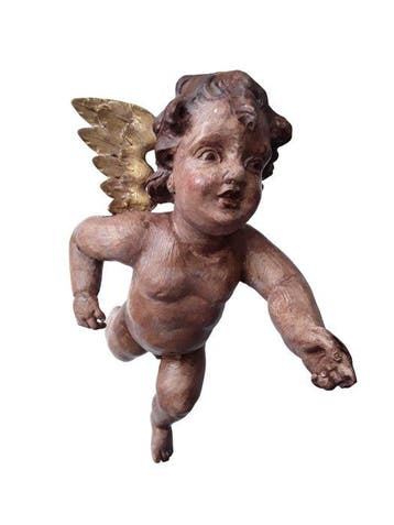 Beeld, Putto - 37 cm - Lindehout