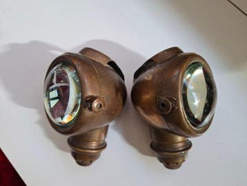 Italo maccanteli - Lamp (2) - massief brons - Set originele