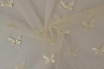 Mesh bowknot Champagne - rol 50 meter, Hobby en Vrije tijd, Stoffen en Lappen, Verzenden, Nieuw