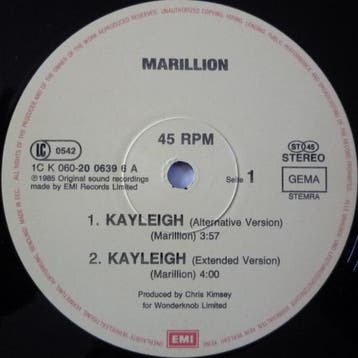 Marillion - Kayleigh, Ophalen of Verzenden, Gebruikt