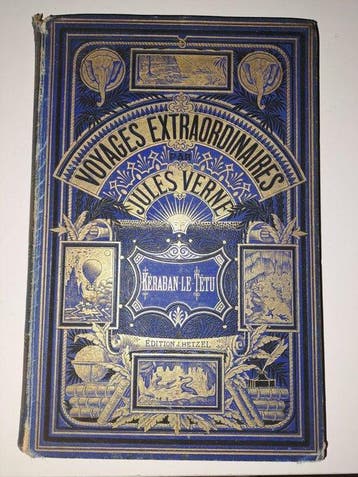 Jules Verne - Kéraban-le-Têtu [cartonnage bleu aux deux