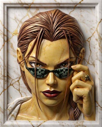 Makayhos - [Canvas] Lara Croft Shadowed Gaze – Rebel Soul, Nieuw
