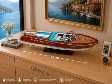 Riva Aquarama 53 cm modelisme bois maquette 1:14 - Halfmodel, Nieuw