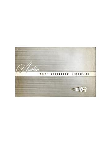 1951 AUSTIN A125 SHEERLINE LIMOUSINE BROCHURE ENGELS, Nieuw, Author