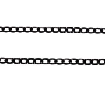 50 cm Jasseron ketting 3,5 mm – schakels ca. 5 mm – zwar, Ophalen of Verzenden, Nieuw, Overige typen
