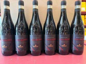 2020 Rhetico Bolla - Amarone della Valpolicella - 6 Flessen, Verzamelen, Nieuw