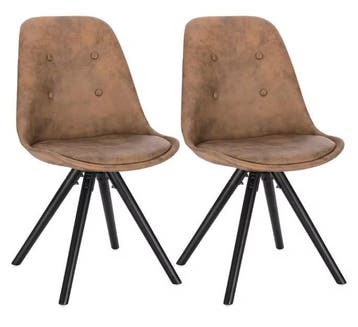 Set van 2 Scandinavische Stoelen – Hout & Comfort Zitting, Huis en Inrichting, Stoelen, Verzenden, Nieuw