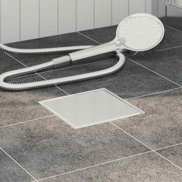 vidaXL 2 in 1 Doucheafvoer Zilver 20 x 20 cm Roestvrij staal, Verzenden, Nieuw