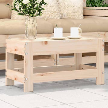 vidaXL Tuinvoetenbank 62x30x32 cm massief grenenhout, Tuin en Terras, Verzenden, Nieuw