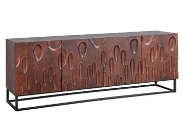 Massief dressoir DUNE 175cm walnootbruin acaciahout 3D, Ophalen of Verzenden, Nieuw