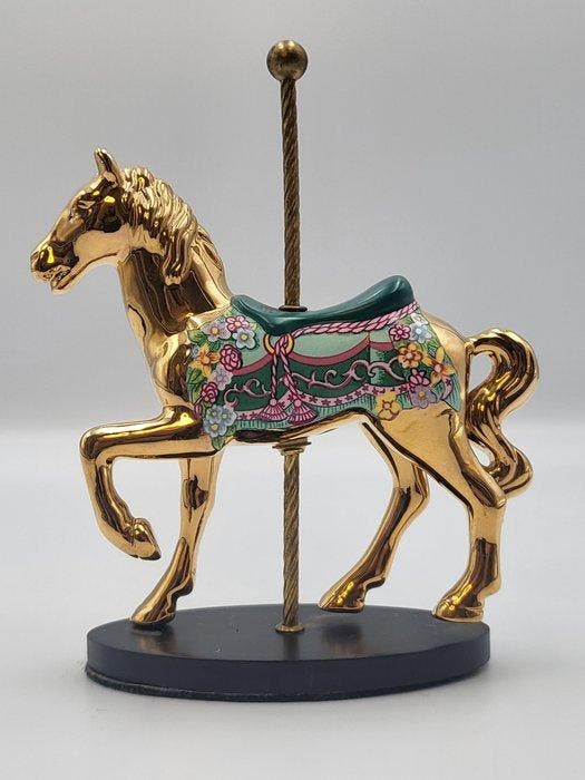Fabergé ei - The Franklin Mint – 24KT Golden Carousel –, Antiek en Kunst, Antiek | Speelgoed