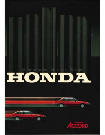 1985 HONDA ACCORD BROCHURE NEDERLANDS, Nieuw, Honda, Author