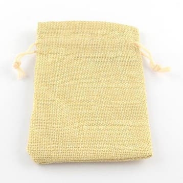 Cadeauzakje van Jute c.a. 18 x 13cm LemonChiffon, Ophalen of Verzenden, Nieuw