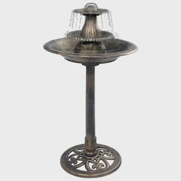 Bronzen Vogelbad Fontein met Bekken - 50x91 cm - Duurzaam Ku, Tuin en Terras, Waterpartijen en Fonteinen, Verzenden, Nieuw