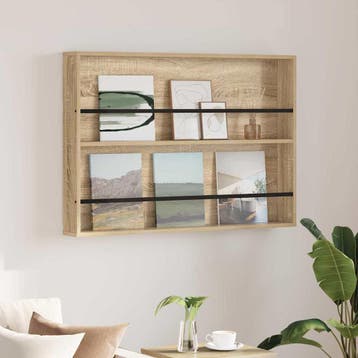 vidaXL Tijdschrift Rek Sonoma Eiken 100 x 12 x 70 cm Bewerkt, Verzenden, Nieuw