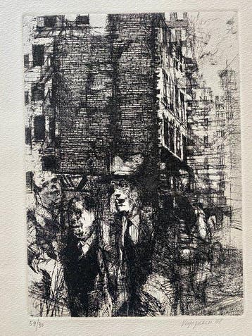 Renzo Vespignani (1924-2001) Acquaforte 59/90 Signed - Roma