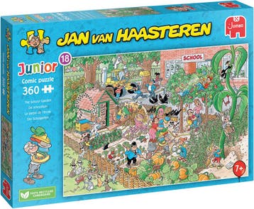 Jan van Haasteren Junior 18 - De Schooltuin (360 stukjes) |, Hobby en Vrije tijd, Denksport en Puzzels, Verzenden, Nieuw
