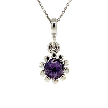 Witgouden clip hanger met amethist van Bron Jewelry 14, Verzenden, Zo goed als nieuw, Goud