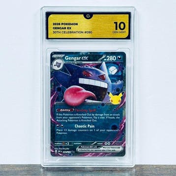 Pokémon Graded card - Gengar ex 090- 30th Anniversary –, Nieuw
