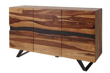 Massief houten dressoir AMAZONAS 150 cm bruin, Huis en Inrichting, Kasten | Dressoirs, Ophalen of Verzenden, Nieuw