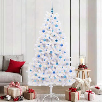 vidaXL Kunstmatige Inklapbare Kerstboom Wit 210 cm PVC en, Verzenden, Nieuw