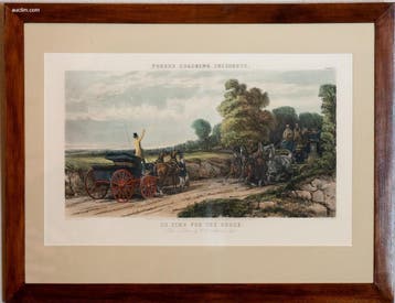 2 Ingelijste antieke aquatint-prenten C.C...., Nieuw