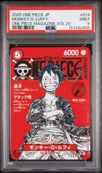 Monkey D. Luffy (ST21-014 V.1) – PSA 9, Ophalen of Verzenden, Nieuw
