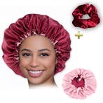Rode Satijnen Slaapmuts / Haar bonnet van Satijn / Satin hai, Ophalen of Verzenden, Nieuw