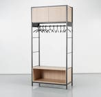 Garderobekast Officenow - Eiken - Antraciet - 207 x 98,5 x, Ophalen of Verzenden, Nieuw