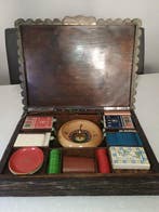 Speeltafel - Hout - Zeldzaam Vintage Casino-Set 1