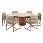Colorado Marina dining tuinset 160xH75 cm rond 7 delig, Tuin en Terras, Ophalen of Verzenden, Nieuw