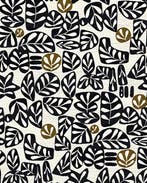 Jacquard Meubelstof Galet Zwart/Wit, Nieuw, Zwart