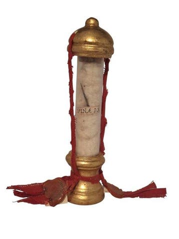 Reliekhouder - Hout, Glas, Textiel - 1850-1900 - Doorn van, Antiek en Kunst