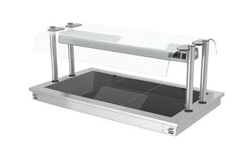 GGM Gastro | Inbouw warmhoudplaat RVS - met glazen oppervlak, Verzenden, Nieuw in verpakking