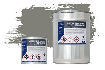 Wixx 2K Epoxy 650 Extreme Betoncoating RAL 7023 | Betongrijs, Verzenden, Nieuw, Verf, Grijs