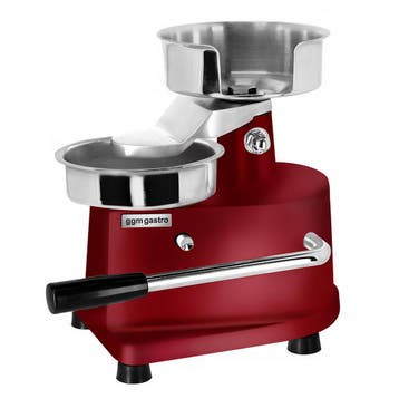 GGM Gastro | Hamburgerpers handmatige - Ø 150mm - RVS - rood, Verzenden, Nieuw in verpakking, RVS Meubilair