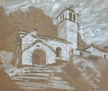 Marco Calderini (1850-1941) - Chiesa a Rochemolle, Antiek en Kunst
