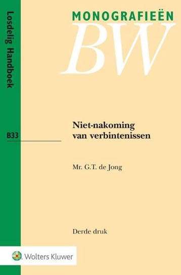 9789013140286 Monografieen BW B33 - Niet-nakoming van ver..., Verzenden, Nieuw, G.T. de Jong