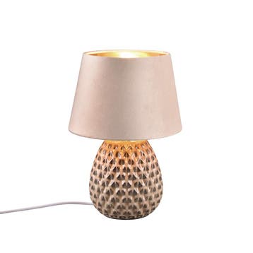 LED Tafellamp - Trion Aroniz - E27 Fitting - Rond - Roze -, Ophalen of Verzenden, Nieuw, Keramiek, Overige fittingen
