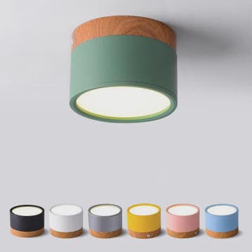 Nordic Hout LED Plafondspot - Dimbare Modern Design Verlicht, Verzenden, Nieuw