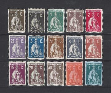Portugal 1912 - Ceres-serie compleet - Mundifil 206/220, Gestempeld