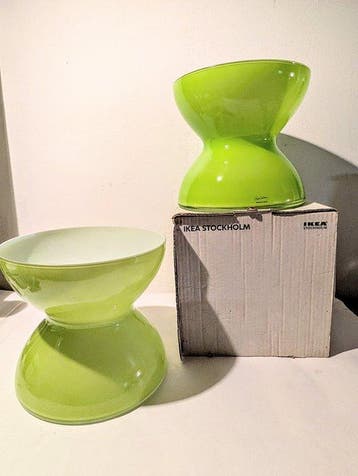 IKEA - Anna Nilsson - Vaas (2) - diabolo - Glas - XL Diabolo