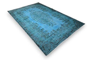 Blauwe vintage - Vloerkleed - 270 cm - 170 cm - met, Nieuw
