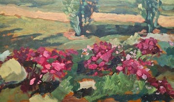 French Impressionist School - NO RESERVE - Jardin en fleurs