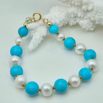 Turquoise - Zilver, Verguld - Armband - Turkoois Arizona en, Sieraden, Tassen en Uiterlijk, Antieke sieraden