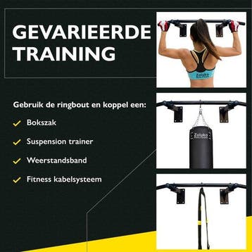 2dekans | Zoluko Professionele Pull Up Bar Wandmontage -, Sport en Fitness, Fitnessmaterialen, Ophalen of Verzenden, Zo goed als nieuw