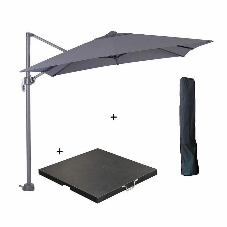 Garden Impressions Hawaii zweefparasol S 250x250 - donker, Tuin en Terras, Partytenten, Verzenden